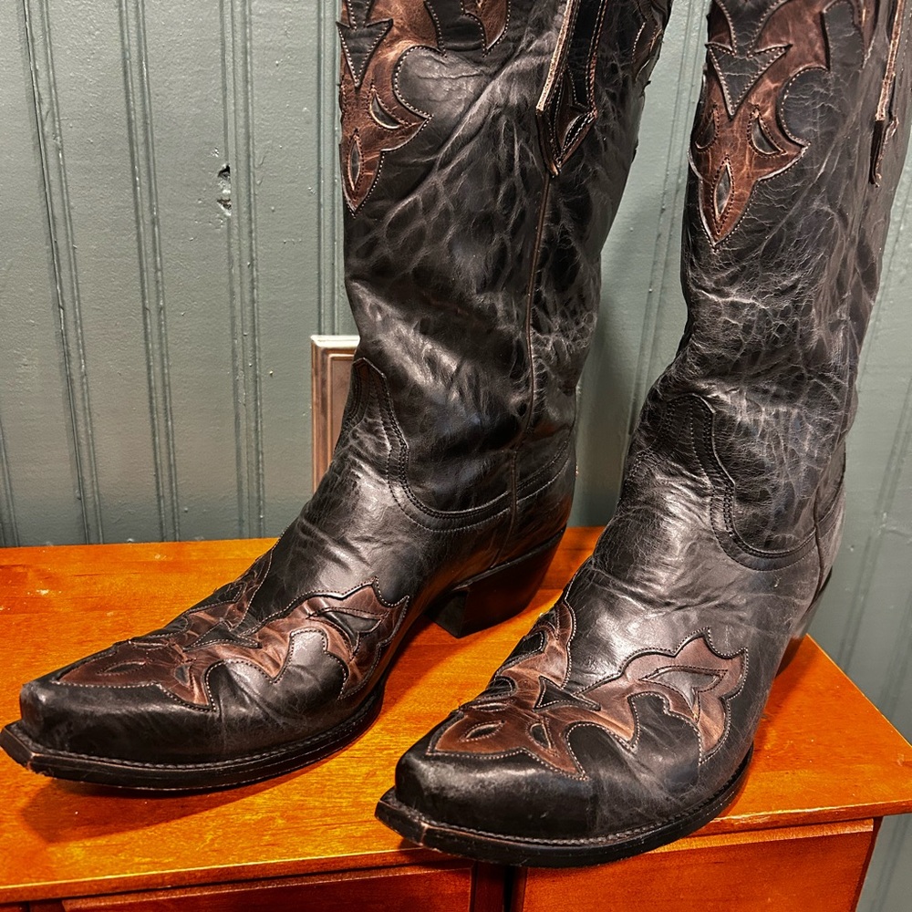 Yippee Kayee old gringo sz 9 Black/Brown Western Boots